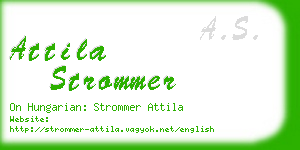 attila strommer business card